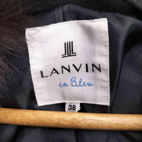 ランバンオンブルー LANVIN en Bleu フォックスファー フーデッドダウンコート レディース EUR:38