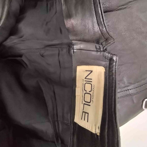ムッシュ二コル MONSIEUR NICOLE 80-90S 初期タグ シープレザー シンチバック ジョッパーズ パンツ メンズ JPN:M