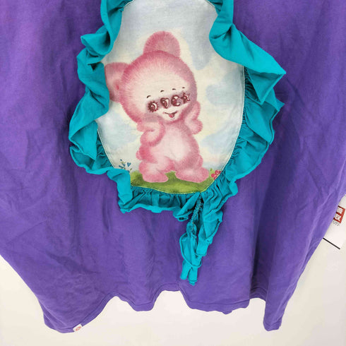 チャールズジェフリーラバーボーイ CHARLES JEFFREY LOVERBOY フリルプリント パッチ クルーネック半袖Tシャツ メンズ L