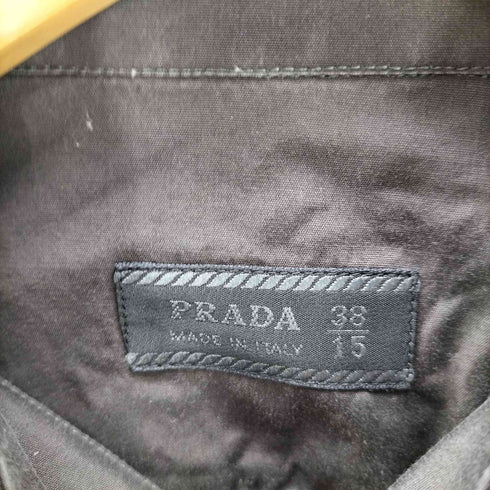 プラダ PRADA イタリア製 ダブルカフス ワイドカラー L/S シャツ メンズ 38/15