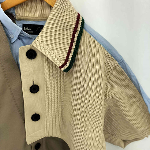 カラー kolor ニット ドッキングシャツ メンズ 3