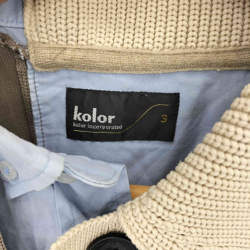 カラー kolor ニット ドッキングシャツ メンズ 3