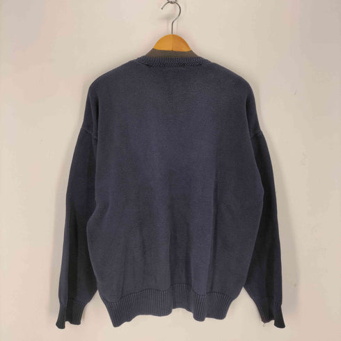 ノーティカ NAUTICA 90S ロゴ刺繍クルーネックコットンニット メンズ JPN:XL