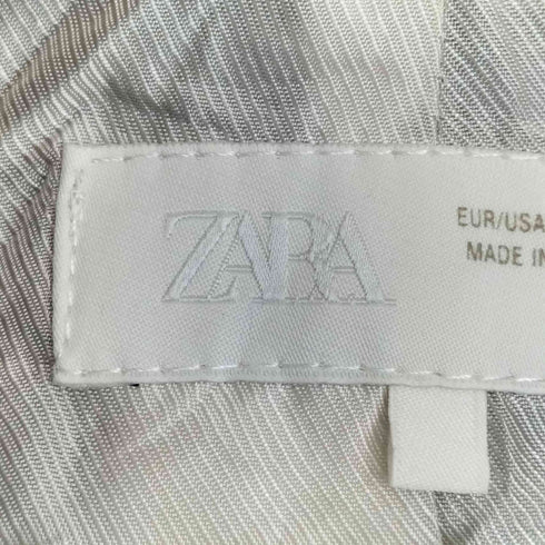 ザラ ZARA プリントカフス リネンブレザー レディース import:M