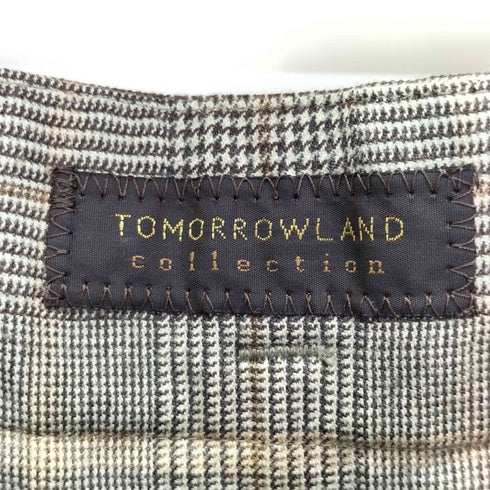 トゥモローランドコレクション TOMORROWLAND collection モスタルダグレンチェック ハイウエストタックパンツ レディース JPN:36