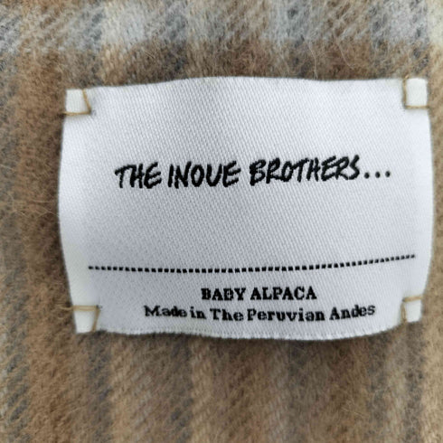 ザイノウエブラザーズ THE INOUE BROTHERS アルパカ チェック柄 マフラー メンズ