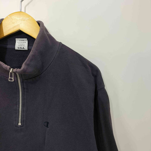 チャンピオン Champion ロゴ刺繍 ハーフジップ スウェット メンズ JPN:XL