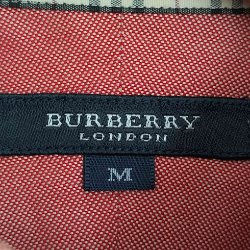 バーバリーロンドン BURBERRY LONDON 襟裏ノバチェック ロゴ刺繍 ボタンダウンシャツ メンズ import:M