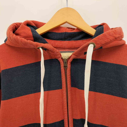 ROEBUCK&CO ボーダー ジップアップフーディ メンズ import:S