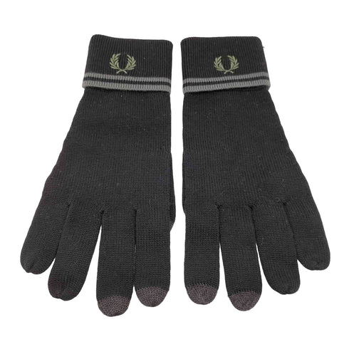 フレッドペリー FRED PERRY TWIN TIPPED MERINO WOOL GLOVES ツイン ティップド メリノ ウール グローブ メンズ L