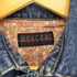 モルガンオム MORGAN HOMME cow leather バック刺繍デザインカウレザー切替比翼デニムジャケット メンズ M