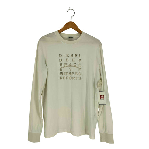 ディーゼル DIESEL 00SKUX-JUST-LS ラバープリント長袖Tシャツ メンズ JPN:L