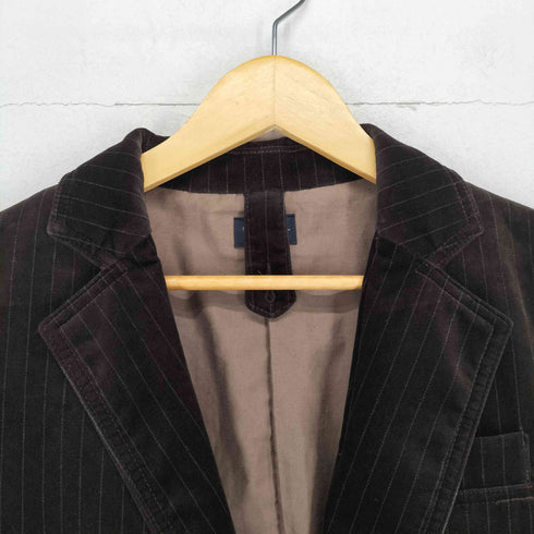 ポールスミスジーンズ Paul Smith JEANS ストライプ柄ベロア地2Bテーラードジャケット メンズ S
