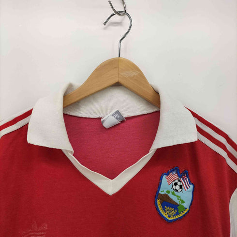 アディダス adidas 80S USA製 トレフォイルロゴ Hawaii Soccer Association ハワイ ナンバリング サッカー ゲームシャツ メンズ