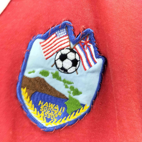 アディダス adidas 80S USA製 トレフォイルロゴ Hawaii Soccer Association ハワイ ナンバリング サッカー ゲームシャツ メンズ