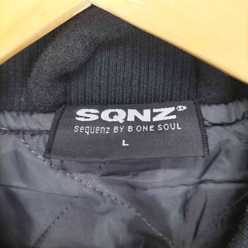 SQNZ 裏地キルティング刺繍バッチデザインスタジャン メンズ L
