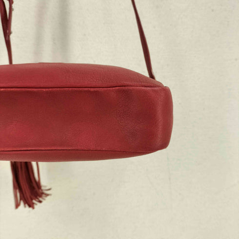 サンローランパリ SAINT LAURENT PARIS ロゴエンボス レザー タッセル ショルダーバッグ レディース