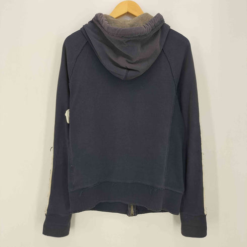 アバクロンビーアンドフィッチ Abercrombie & Fitch NEW YORK FITCH 刺繍 サイドリブ ライン ジップパーカー Y2K メンズ import:M
