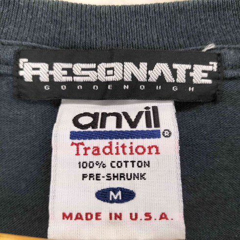 グッドイナフ GOODENOUGH RESONATE anvilボディ USA製 両面プリントクルーネックTシャツ メンズ M