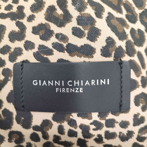 ジャンニキャリーニ GIANNI CHIARINI ミニポーチ付 レオパード トートバッグ レディース