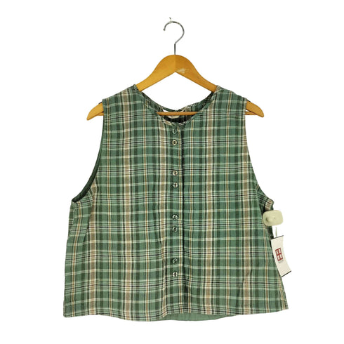 サマンサモスモス samansa Mos2 Cross Linen 並びボタンベスト レディース FREE