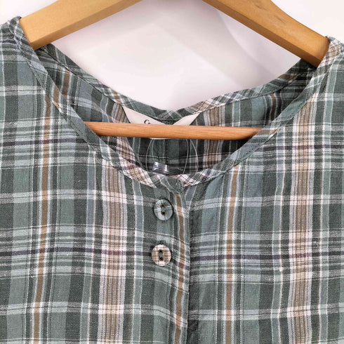 サマンサモスモス samansa Mos2 Cross Linen 並びボタンベスト レディース FREE