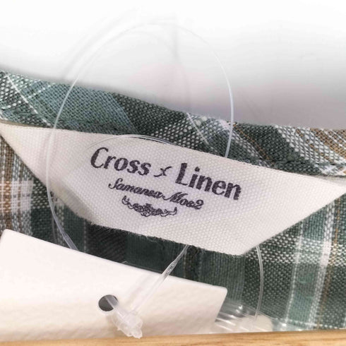 サマンサモスモス samansa Mos2 Cross Linen 並びボタンベスト レディース FREE