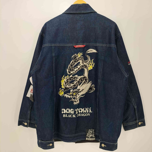ドッグタウン DOG TOWN 90s Black Dragon 黒龍 フロントロゴ刺繍 バック刺繍 デニム カバーオール メンズ JPN:XL