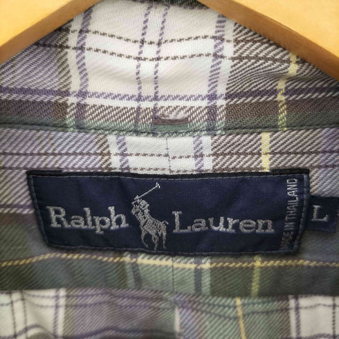 ラルフローレン RALPH LAUREN ポニー刺繍 DB コットン チェック シャツ メンズ import:L
