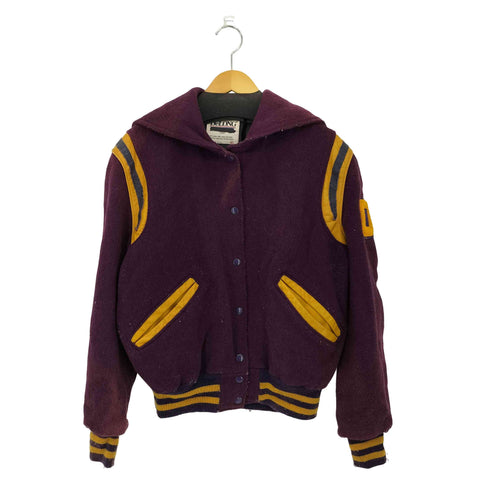 ディロング Delong 80-90s USA製 スポーツロゴ刺繍 セーラージャケット スタジャン メンズ US:40