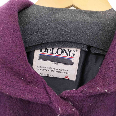 ディロング Delong 80-90s USA製 スポーツロゴ刺繍 セーラージャケット スタジャン メンズ US:40