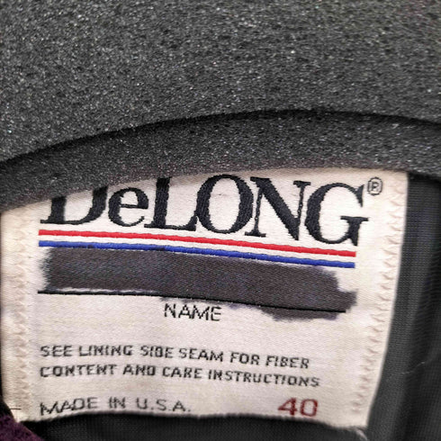 ディロング Delong 80-90s USA製 スポーツロゴ刺繍 セーラージャケット スタジャン メンズ US:40