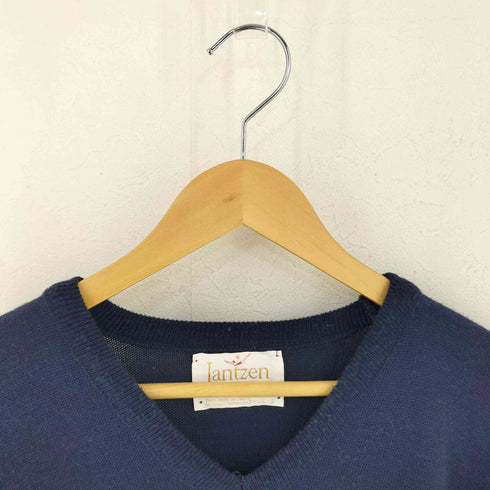 ジャンセン jantzen 70S USA製 ボーダー vネック ニットトップス メンズ import:L