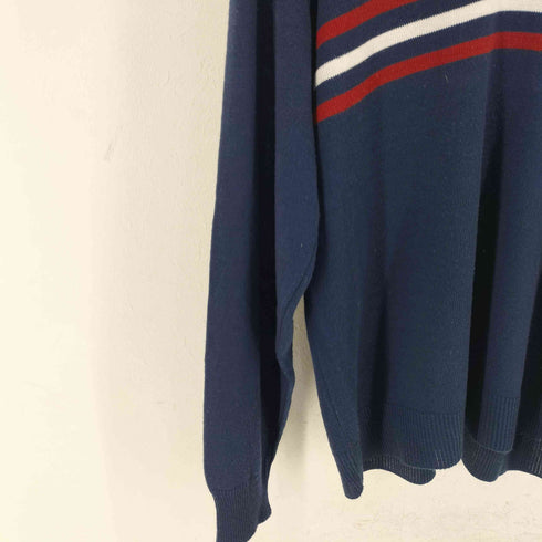 ジャンセン jantzen 70S USA製 ボーダー vネック ニットトップス メンズ import:L