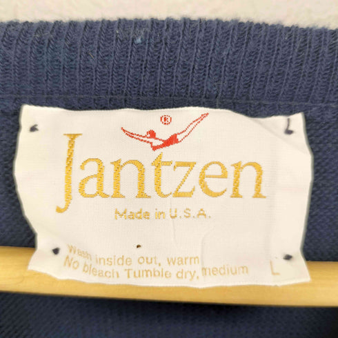 ジャンセン jantzen 70S USA製 ボーダー vネック ニットトップス メンズ import:L
