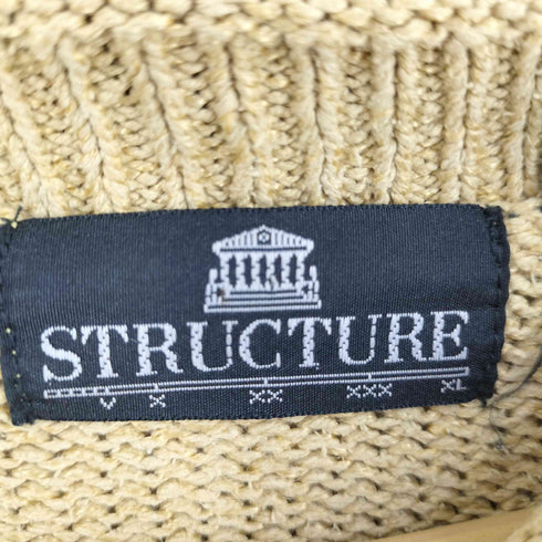 ストラクチャー STRUCTURE 90s 旧タグ 香港製 シルク混 ニットトップス メンズ import:L