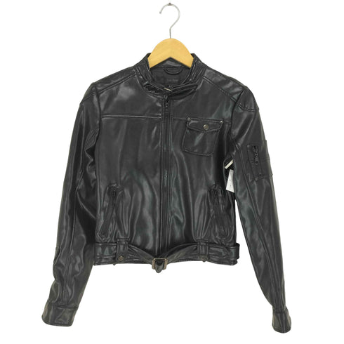 Rote Rose フェイクレザーライダースジャケット Y2K レディース M