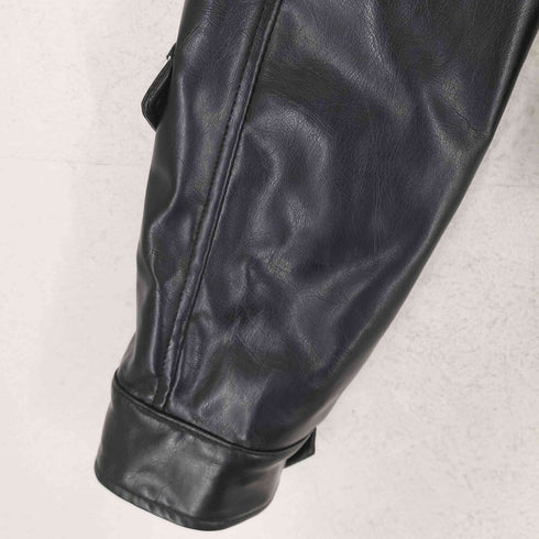 Rote Rose フェイクレザーライダースジャケット Y2K レディース M