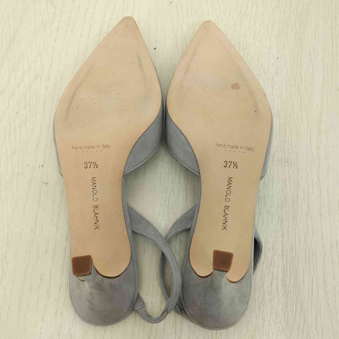 マノロブラニク MANOLO BLAHNIK MAYSLI スエード パンプス レディース 37 1/2
