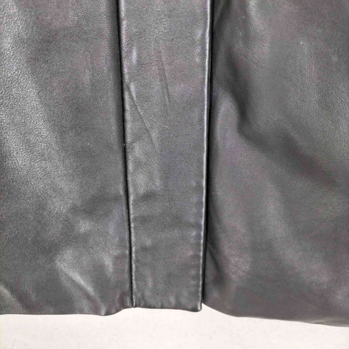 ギャップ Gap 00s OLD lamb leather ラムレザー比翼ステンカラーコート レディース S