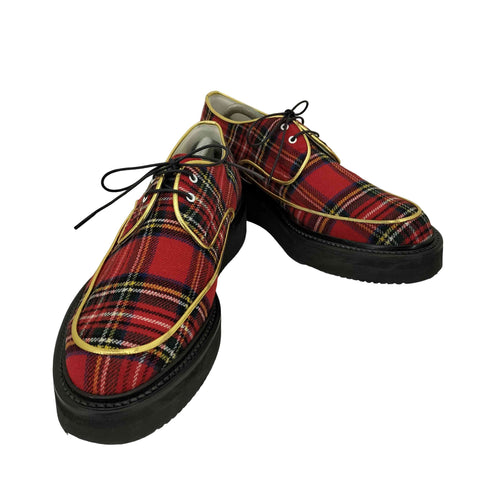 キッズラブゲイト KIDS LOVE GAITE イタリア製 VIBRAMソール タータンチェック シューズ メンズ 8 ½