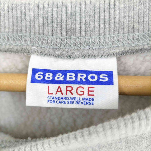 シックスティエイトアンドブラザーズ 68&BROTHERS 裏起毛 ワンポイントロゴ刺繍 Sweat メンズ import:XL
