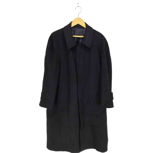 pure cashmere カシミヤ100比翼ステンカラーコート メンズ L