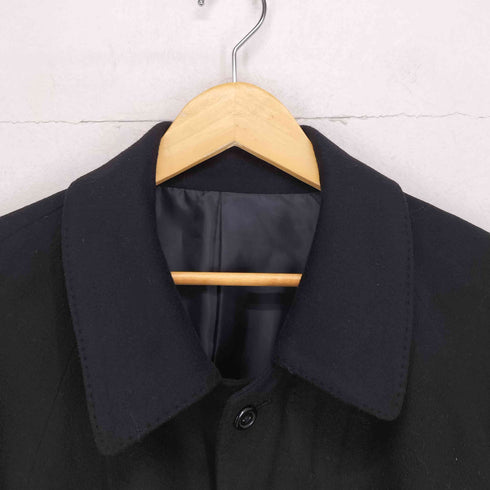 pure cashmere カシミヤ100比翼ステンカラーコート メンズ L