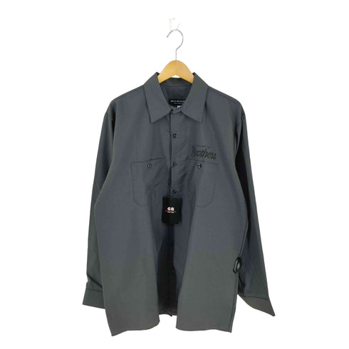 シックスティエイトアンドブラザーズ 68&BROTHERS L/S Work Shirts Brotherプリント メンズ import:L