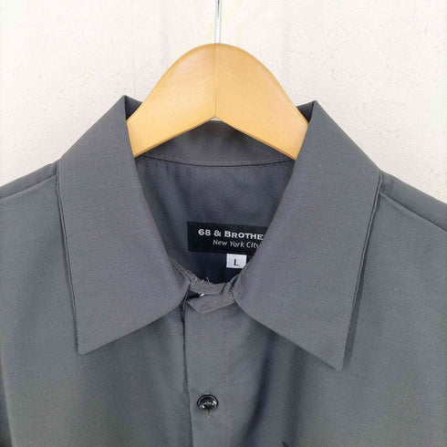 シックスティエイトアンドブラザーズ 68&BROTHERS L/S Work Shirts Brotherプリント メンズ import:L