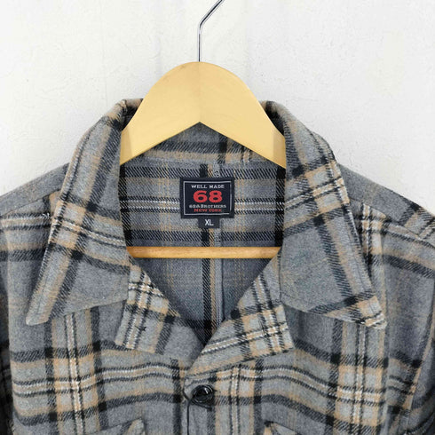 シックスティエイトアンドブラザーズ 68&BROTHERS HW Flannel Plaid Shirts メンズ import:XL