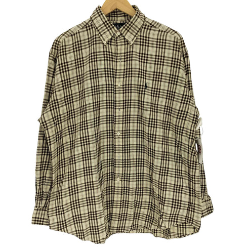 ラルフローレン RALPH LAUREN 90S BLAIRE ポニー刺繍 L/S チェック BD シャツ メンズ import:M