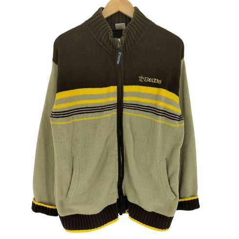DA HUI 90-00S スタンドネック ジップアップ ニット ジャケット メンズ import:L