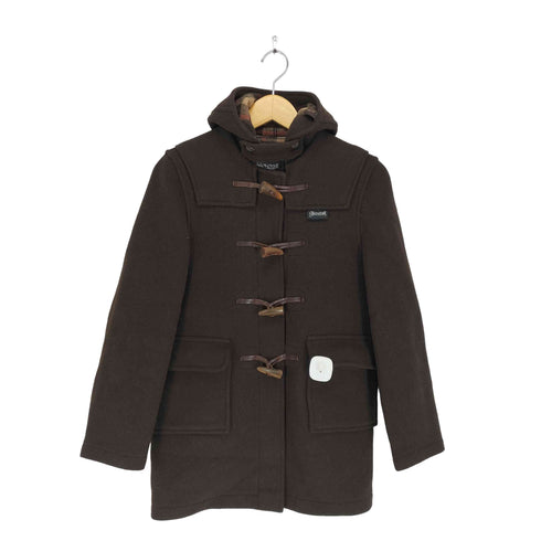 グローバーオール Gloverall MADE IN ENGLAND 裏地チェックダッフルコート レディース